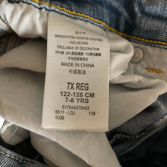 Girls Levi’s 511 Slim Jeans - Size 7x - Picture 6 of 10